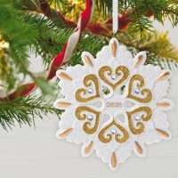 2020 Snowflake Porcelain Ornament - Image 2
