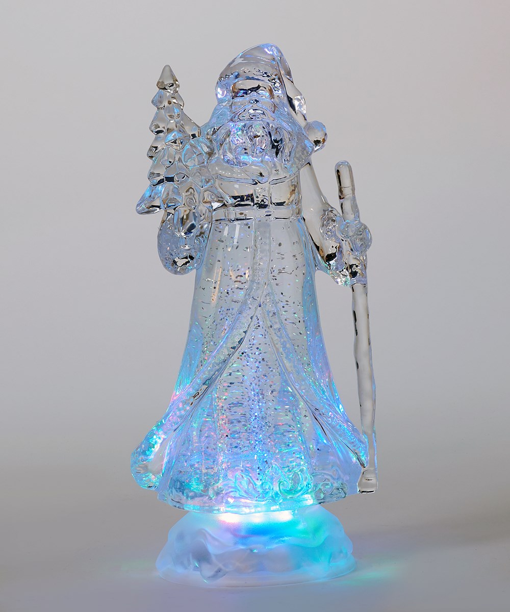 Light up glitter Santa changes color - Occasions Hallmark Gifts and More