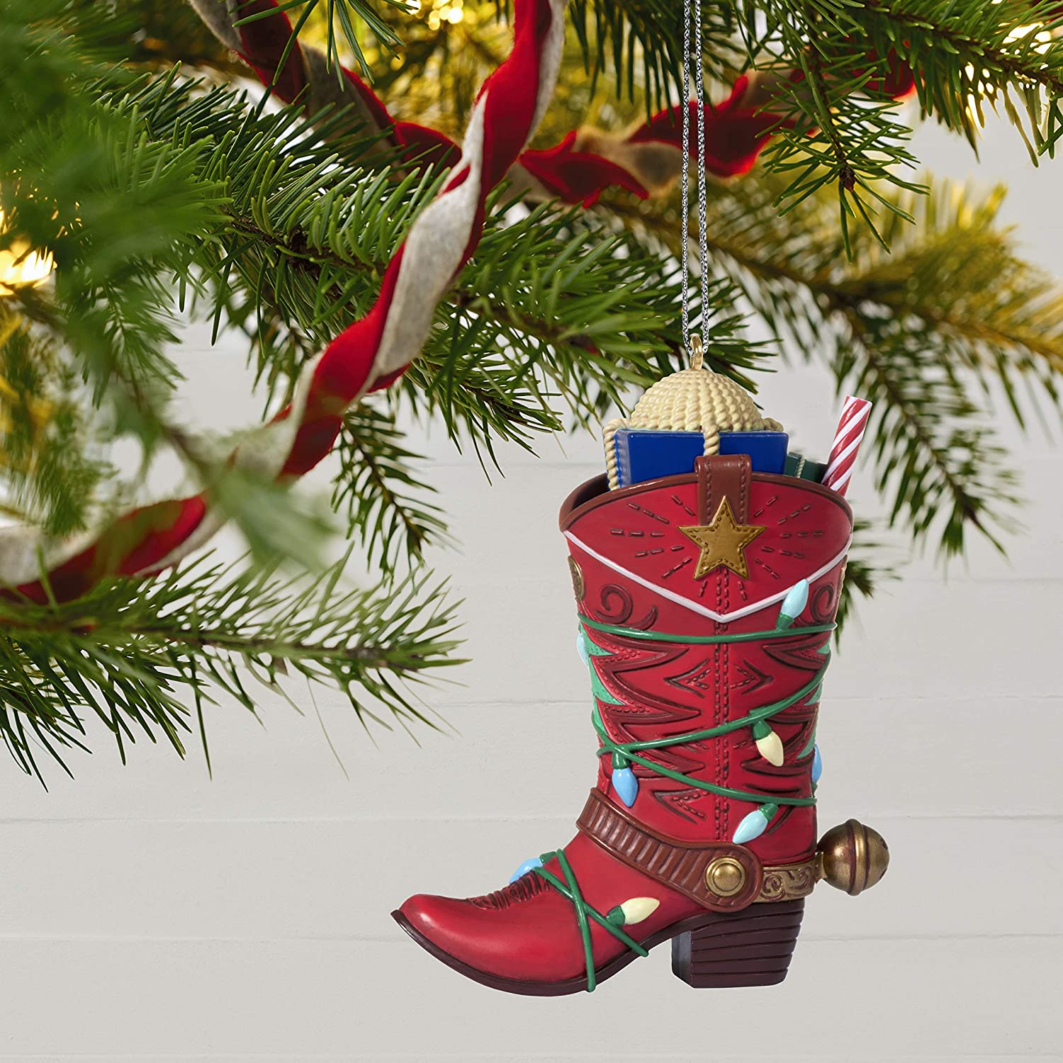 Hallmark Keepsake Ornament 2020 Boot-Kickin’ Christmas Cowboy Boot 