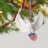 Brave and Free Bald Eagle Porcelain 2020 Ornament - Image 2