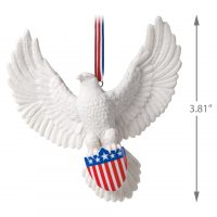 Brave and Free Bald Eagle Porcelain 2020 Ornament - Image 4