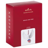 Brave and Free Bald Eagle Porcelain 2020 Ornament - Image 5