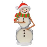 Cool Drummer Boy Snowman Musical 2020 Ornament