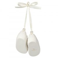 Baby's First Christmas Booties 2021 Porcelain Ornament - Image 3