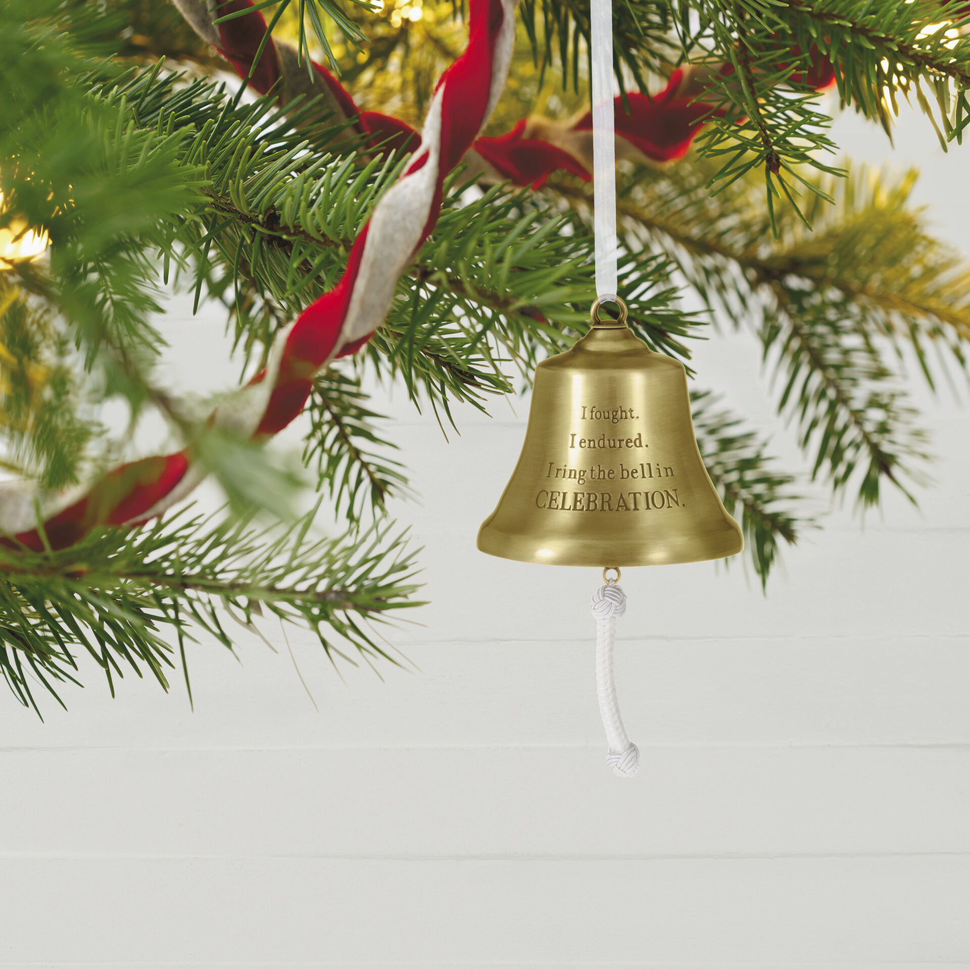 NEW Hallmark 2.5" Cancer Ringing Bell Christmas Ornament 1HGO2331