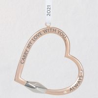 Carry My Love Heart-Shaped Carabiner Metal Ornament