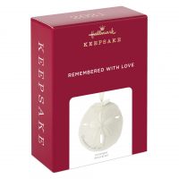 Remembered With Love Memorial Sand Dollar 2021 Porcelain Ornament - Image 4