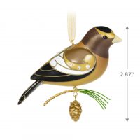 The Beauty of Birds Evening Grosbeak Ornament 2021 - Image 3