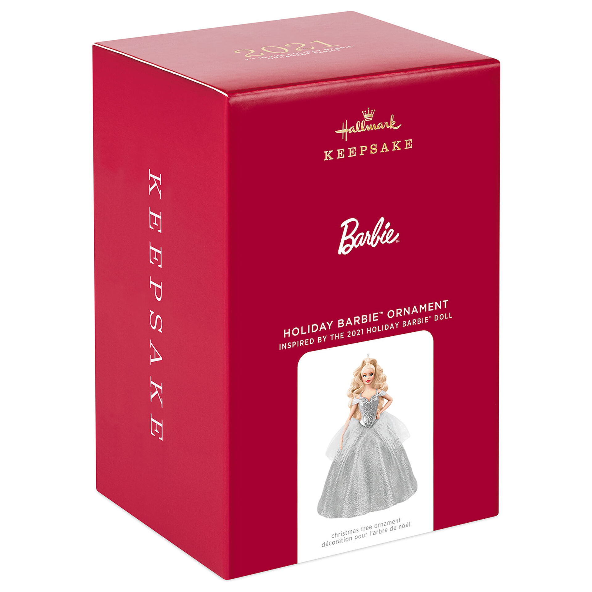 elkaar tweeling Syndicaat 2021 White Holiday Barbie™ Doll Ornament - Occasions Hallmark Gifts and More