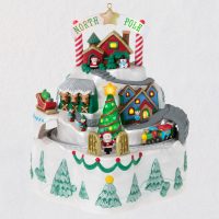 North Pole Village Musical Ornament With Light and Motion 2021