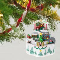 North Pole Village Musical Ornament With Light and Motion 2021 - Image 2
