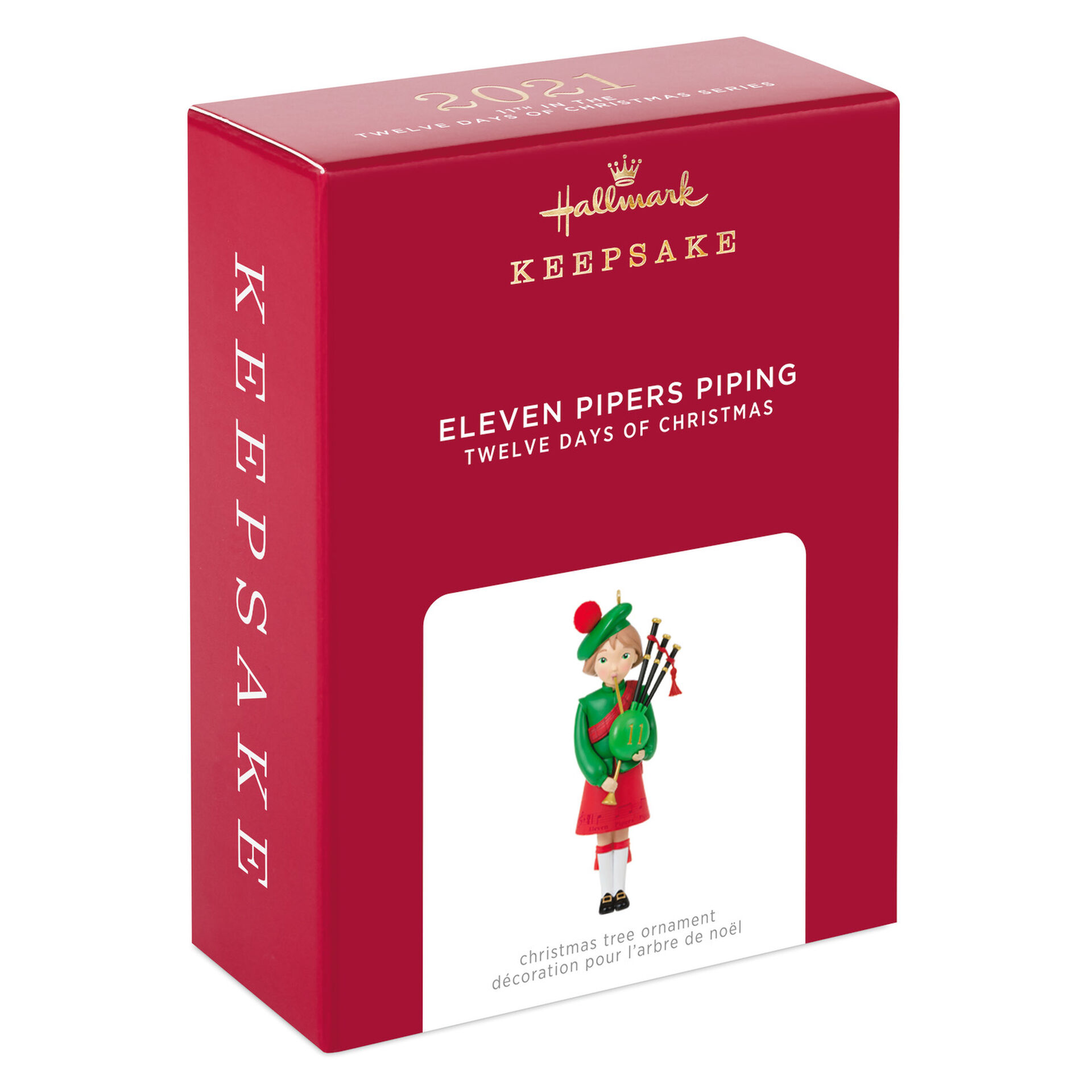 Twelve Days of Christmas Eleven Pipers Piping Ornament 2021