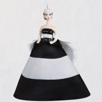 Barbie™ Black & White Forever™ Porcelain and Fabric Ornament 2021