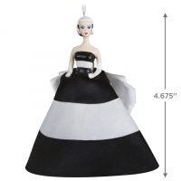 Barbie™ Black & White Forever™ Porcelain and Fabric Ornament 2021 - Image 3