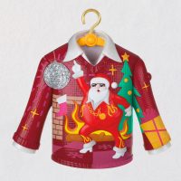 Disco Inferno Santa Crazy Christmas Sweater Musical Ornament 2021