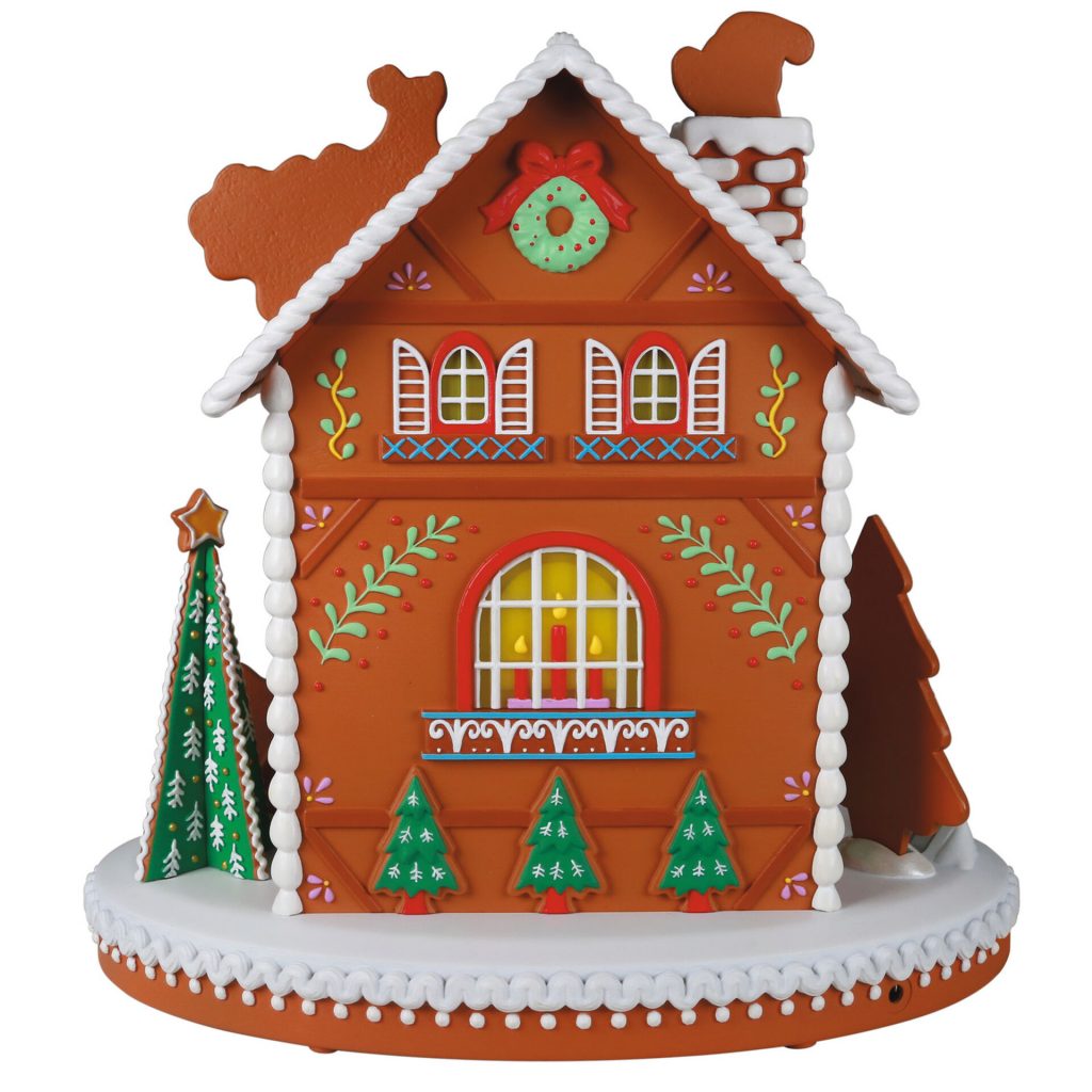 Deck the Gingerbread House Musical Tabletop Decoration With Light and