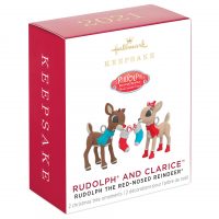 2021 Mini Rudolph the Red-Nosed Reindeer® Rudolph® and Clarice™ Ornaments, Set of 2 - Image 5