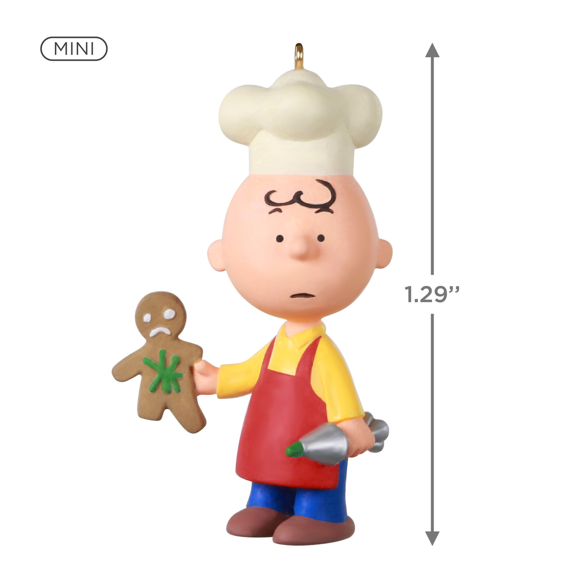 2021 Mini The Peanuts® Gang Baker Charlie Brown Ornament, 1.29