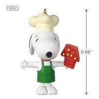 2021 Mini The Peanuts® Gang Baker Snoopy Ornament, 0.98" - Image 3