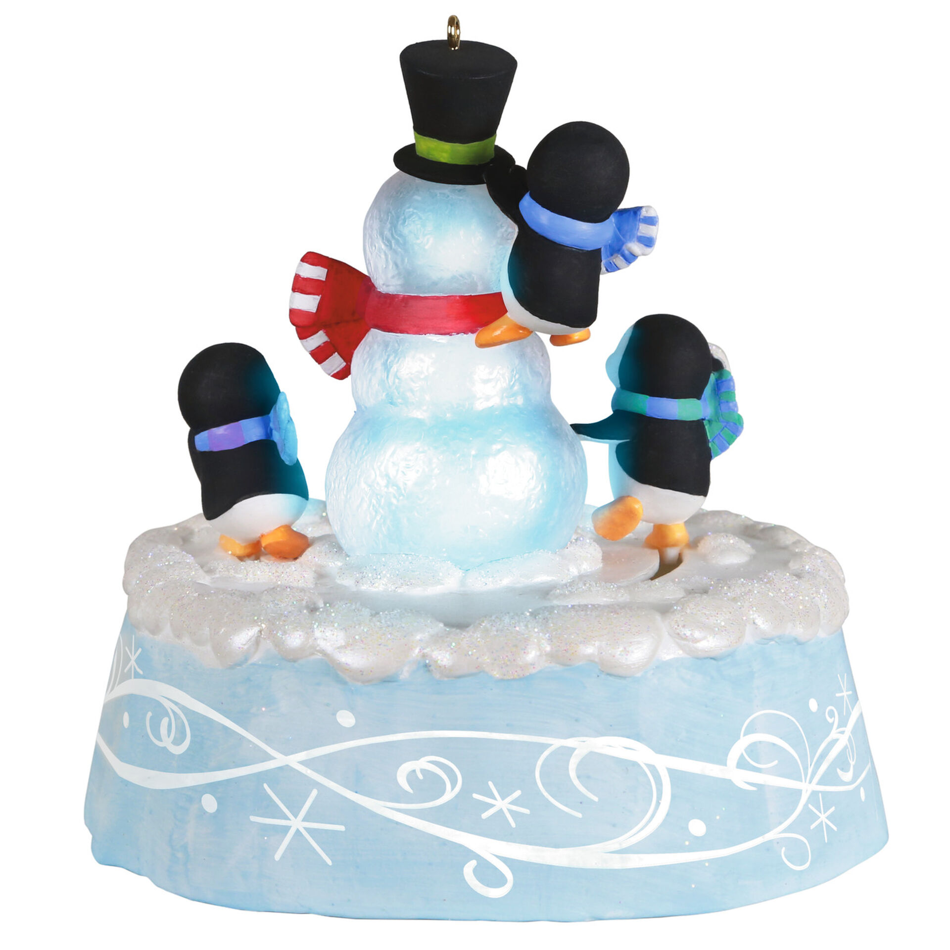 Playful Penguins Musical Ornament With Light and Motion 2021