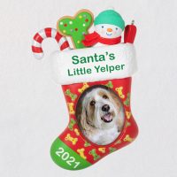 Santa's Little Yelper 2021 Photo Frame Ornament