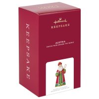 Santas From Around the World Austria Porcelain and Metal Ornament 2021 - Image 4