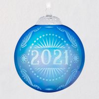 2021 Christmas Commemorative Glass Ball Ornament