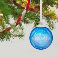 2021 Christmas Commemorative Glass Ball Ornament - Image 2