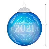 2021 Christmas Commemorative Glass Ball Ornament - Image 3