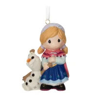 Disney Precious Moments Frozen Anna and Olaf Porcelain Keepsake Ornament 2024 - Image 2
