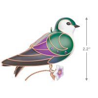 The Beauty of Birds Violet-Green Swallow Keepsake Ornament 2024 - Image 3