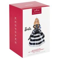 Barbie™ 65th Anniversary Blue Sapphire Porcelain and Fabric Keepsake Ornament 2024 - Image 2
