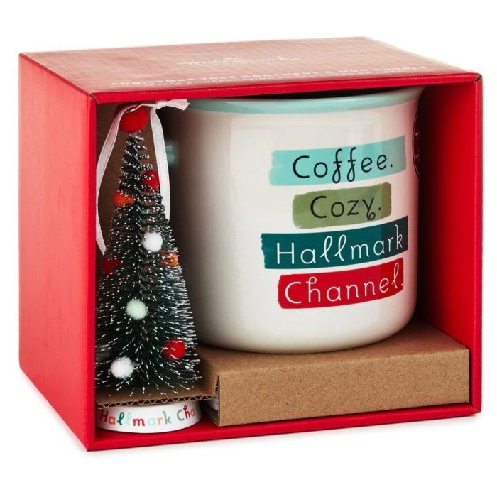 Hallmark Channel Coffee Cozy Mug and Christmas Tree Ornament, Set of 2 - Image 2