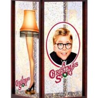 A Christmas Story Glitter Lantern - Leg Lamp Holiday Traditional Light Up Decoration - Indoor Seasonal Festive Decor for Centerpiece, Mantle, Tabletops at Christmas
