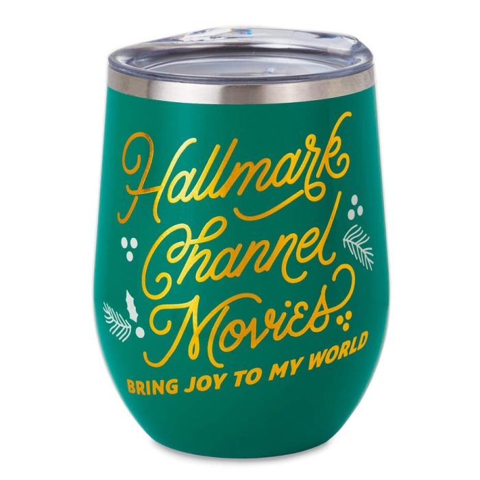 Hallmark Channel Joy to My World Stainless Steel Stemless Wine Glass