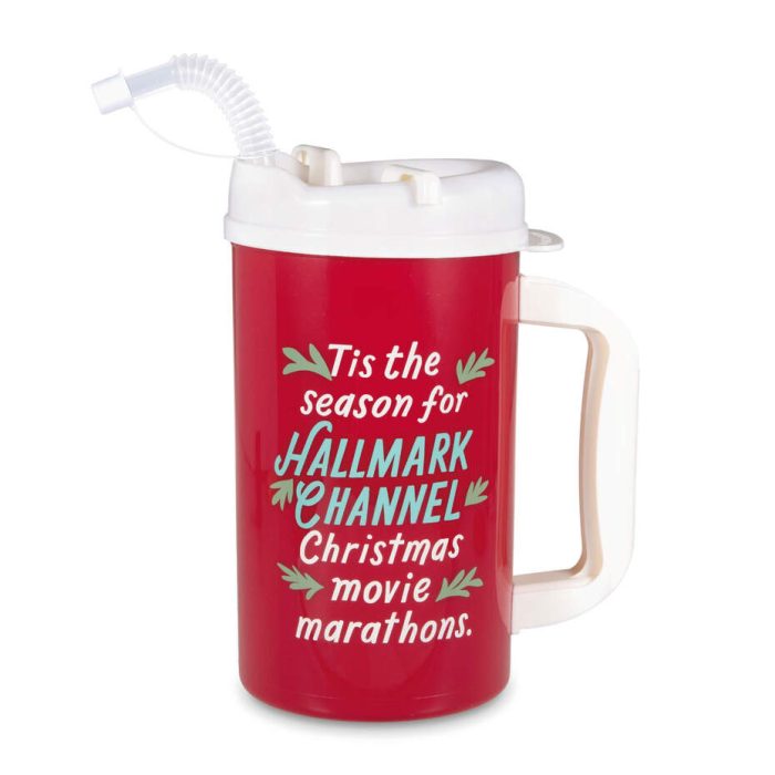 Hallmark Channel Movie Marathon Water Jug With Straw, 32 oz.