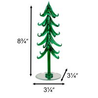 Glass Evergreen Tree with Cardinal Ornaments - Image 3