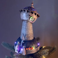2024 Dr. Finkelstein's Lab Disney Tree Topper with Light, Sound, & Motion - Tim Burton's The Nightmare Before Christmas - Image 2