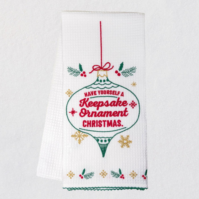 Hallmark Keepsake Ornament Christmas Tea Towel