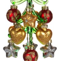 Ganz Light-Up Christmas Tree - Golden Stars & Heart Ornaments
