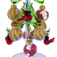 Ganz Light Up Christmas Tree with Ornaments - Cardinal