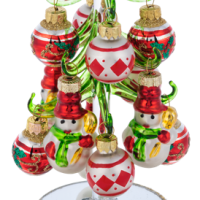 Ganz Light Up Christmas Tree with Ornaments - Snowmen - Image 2