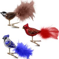 Beautiful Birds Hallmark Keepsake Ornamnet - Set of 3, Blown Glass